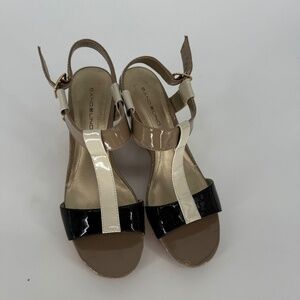 Bandolino Cork Wedge Heel Sandals Size 8.5